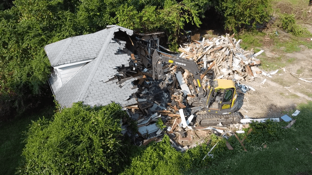Demolition of home in Virginia