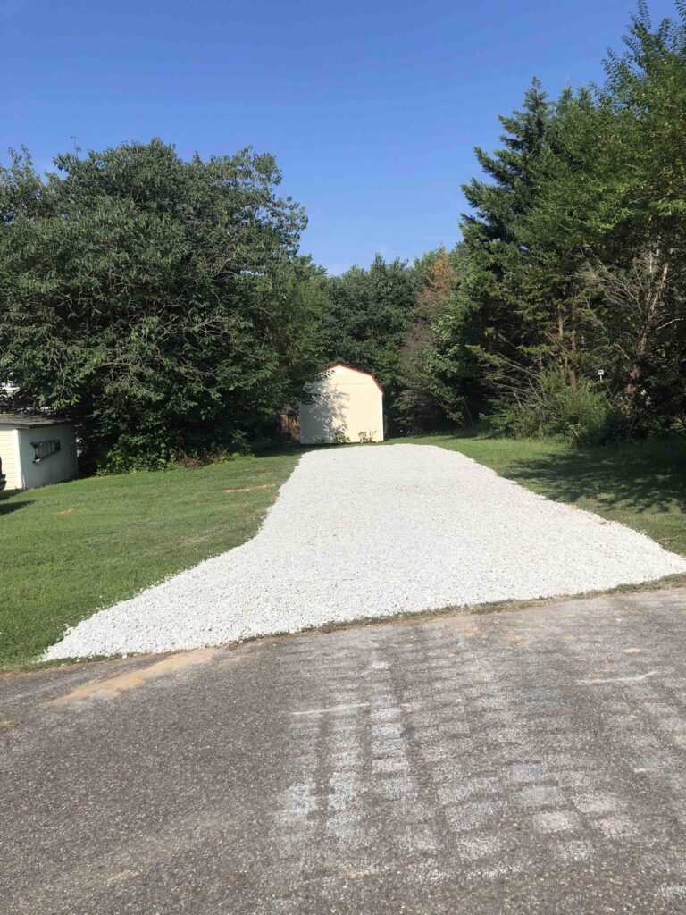 Driveway after grading
