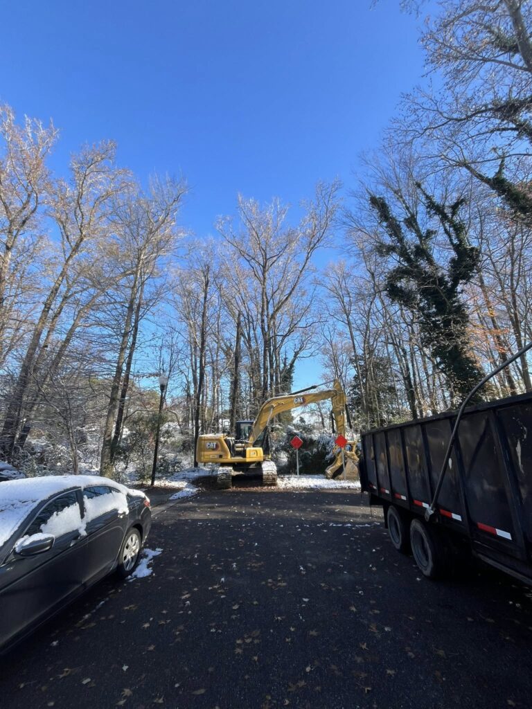 Before land clearing. Project view from street