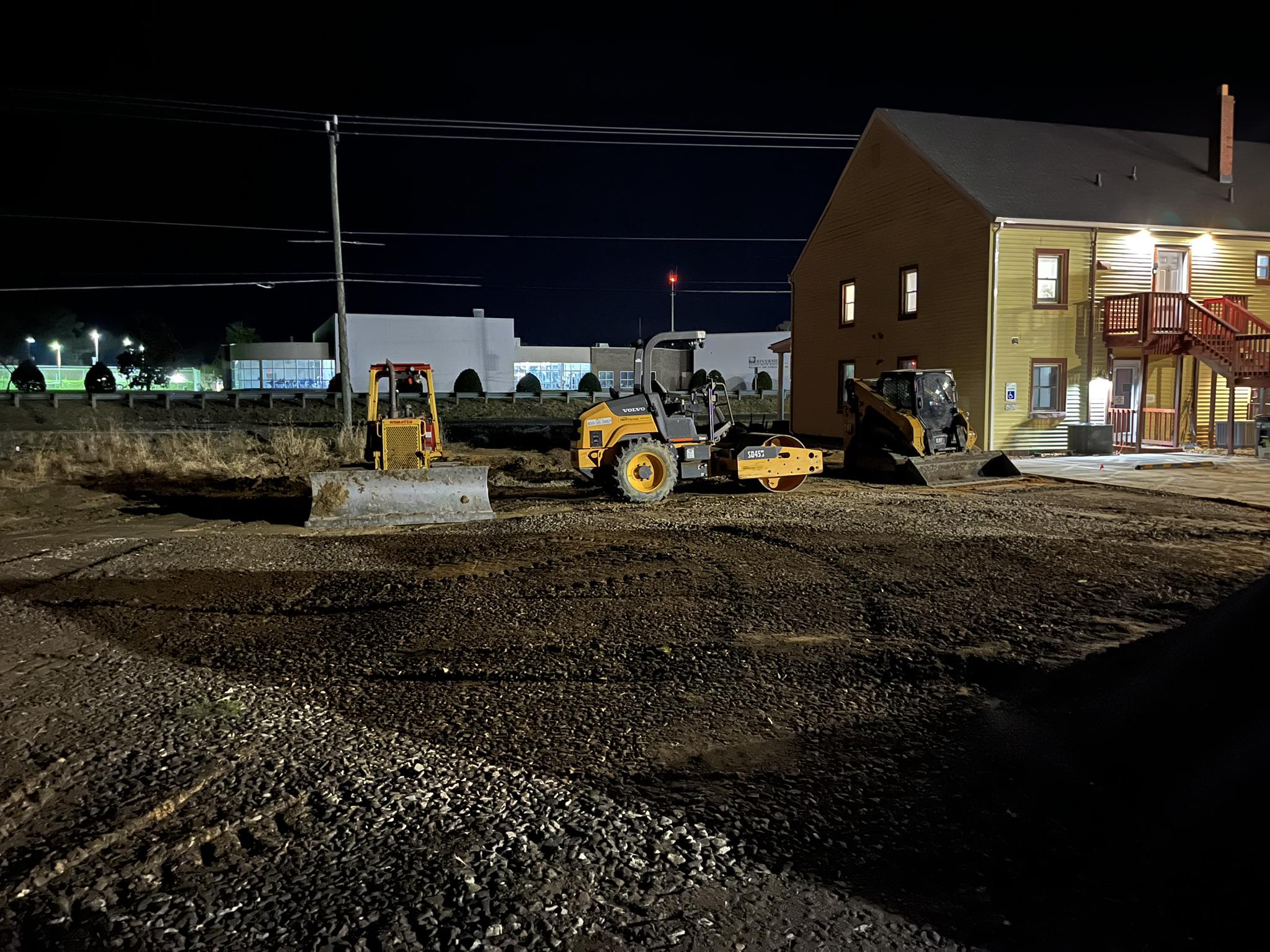 Commercial sitework project. Grading and site prep in Gloucester, VA